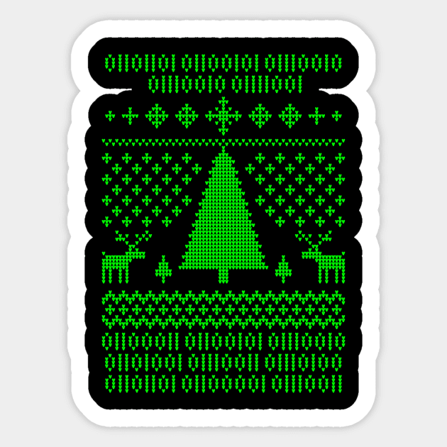 Binary Christmas Sticker by manikx